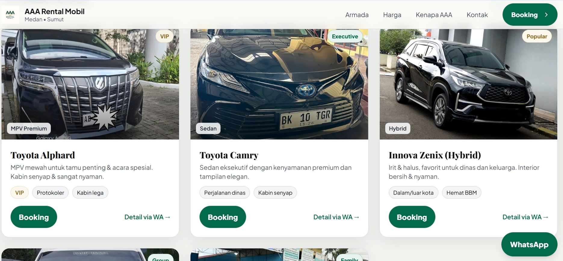 AAA Rental Mobil Medan